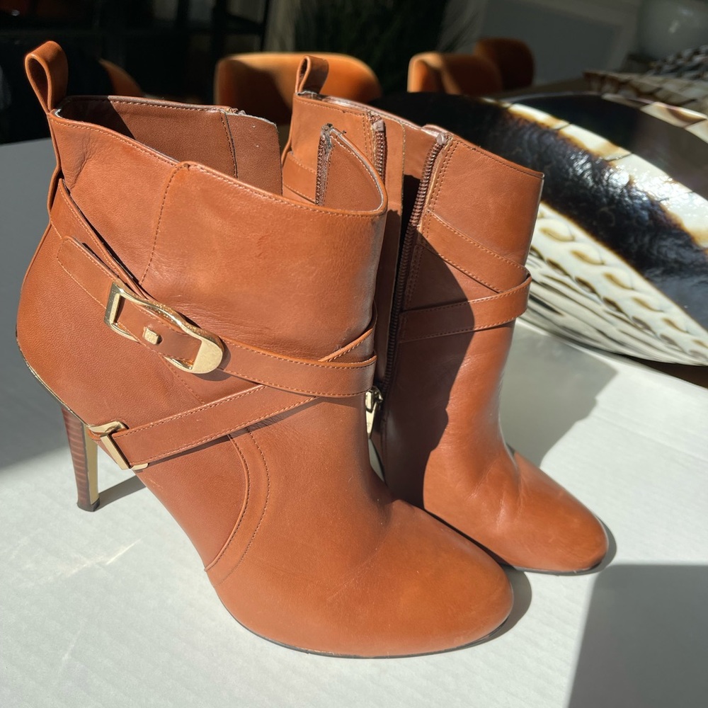 Marc Fisher Brown Heeled Boots